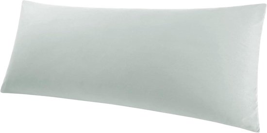 Oreiller de sommeil latéral avec fermeture éclair, taie d'oreiller 100 % microfibre - 50 x 150 cm - Oreiller long - Oreiller de grossesse et d'allaitement - Gris clair - Housse - Taie Kussensloop