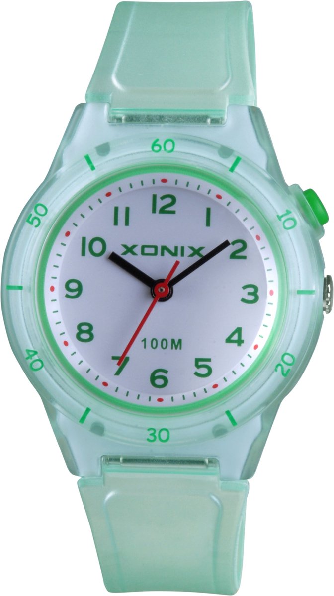 Xonix-kinderhorloge-model abu-003-jongens-meisjes-analoog-100 meter waterdicht-zwemmen-lichtknop-diameter 33 mm