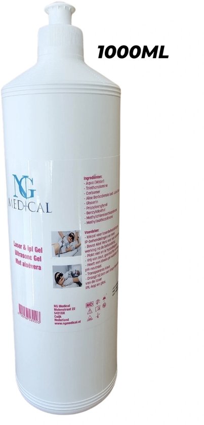 Foto: Ultrasound gel premium 1000ml met aloe vera compatibel rf hifu en ems laser ipl gel 1000ml diode laser ontharing gel gel ng medical