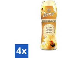4 x Lenor - Geurbooster - Gouden Orchidee - 22 Wasbeurten - Lenor Geur - Wasgeur - Geurbooster - Wasverzachter - Gouden Orchidee
