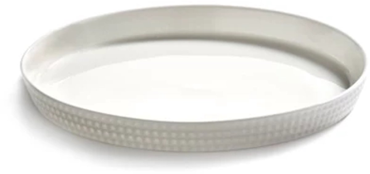Serax Ann Van Hoey Nido plat bord met boord D16cm bone china wit