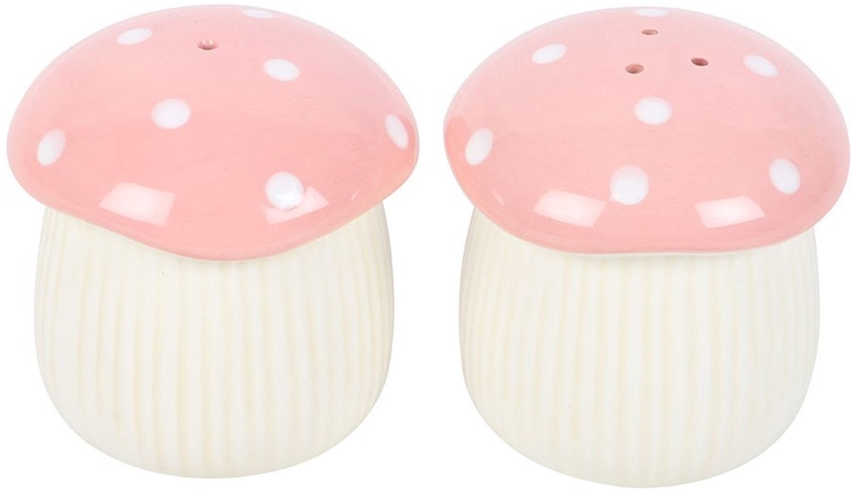 Something Different - Pink Mushroom Peper- en Zoutstel - Multicolours