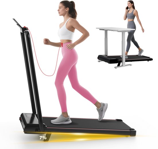 Opvouwbare loopband - 3-in-1 loopband met 7% helling - Walking Pad 1-8 ...