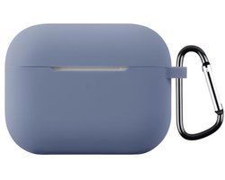 Telestore - hoesje geschikt voor AirPods Pro 3 soft case cover - lavendel grijs / paars - TPU hoesje Beschermhoes - AirPods Pro 3 Cover - AirPods pro 3 hoesje - Geschikt voor Apple AirPods Pro 3 - gel hoesje met sleutelhanger