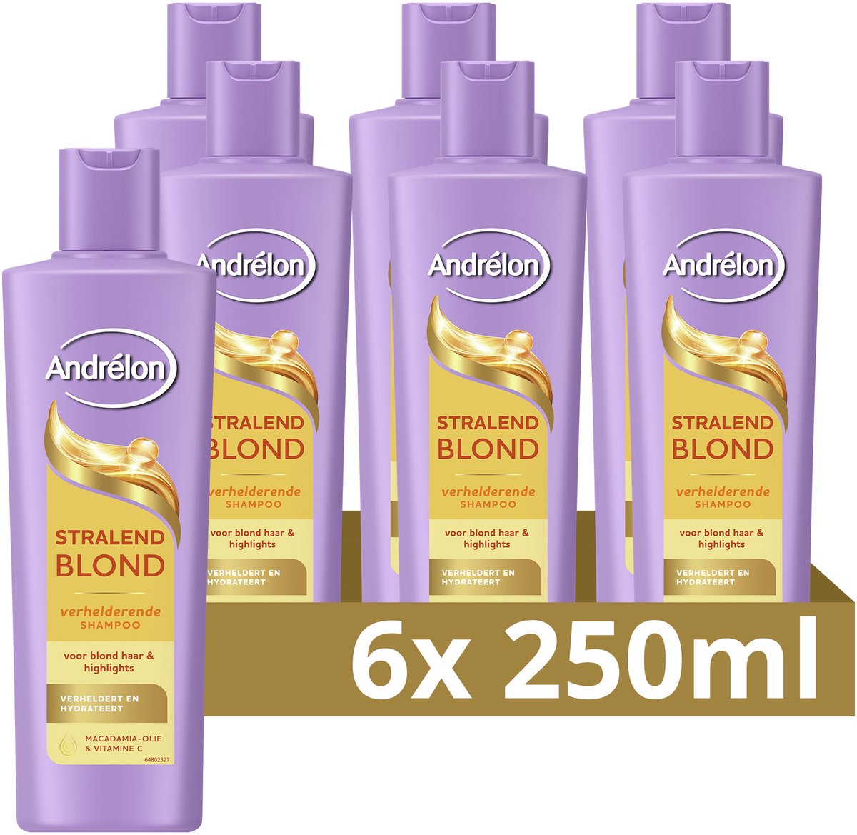 Andrélon - Shampoo - Stralend Blond - 6 x 250 ml
