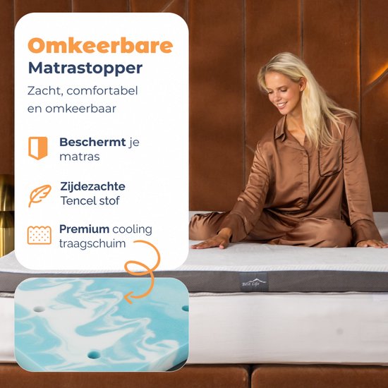 Best Life Surmatelas 140x200 M�moire de Forme - Topper Matras - Tencel - Matelas 140x200 - 8 cm