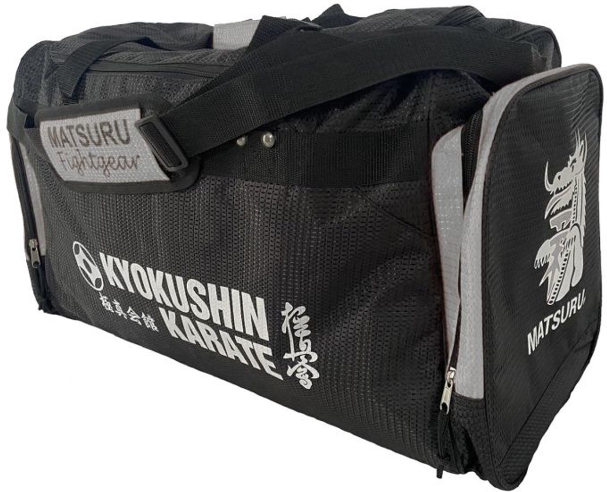 Matsuru Hong Ming Kyokushin Sporttas Zwart - Zilver - Groot