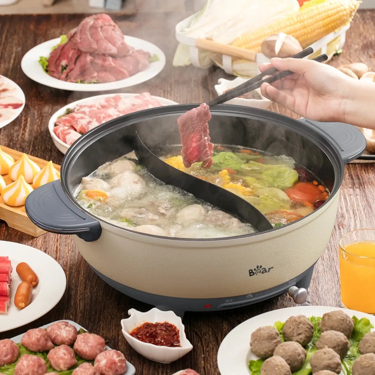 6L elektrische kookplaat Hotpot 1360W multifunctioneel elektrisch fornuis hoge kwaliteit legering materiaal voor keuken thuis elektrische rijstkoker rood 6L elektrische kookplaat Hotpot 1360W multifunctioneel elektrisch fornuis hoge kwaliteit legering materiaal voor keuken thuis elektrische rijstkoker rood