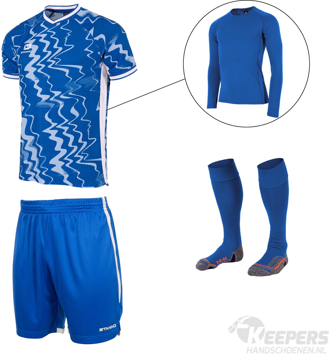 Stanno Wave Keeperstenue Royal Blue White