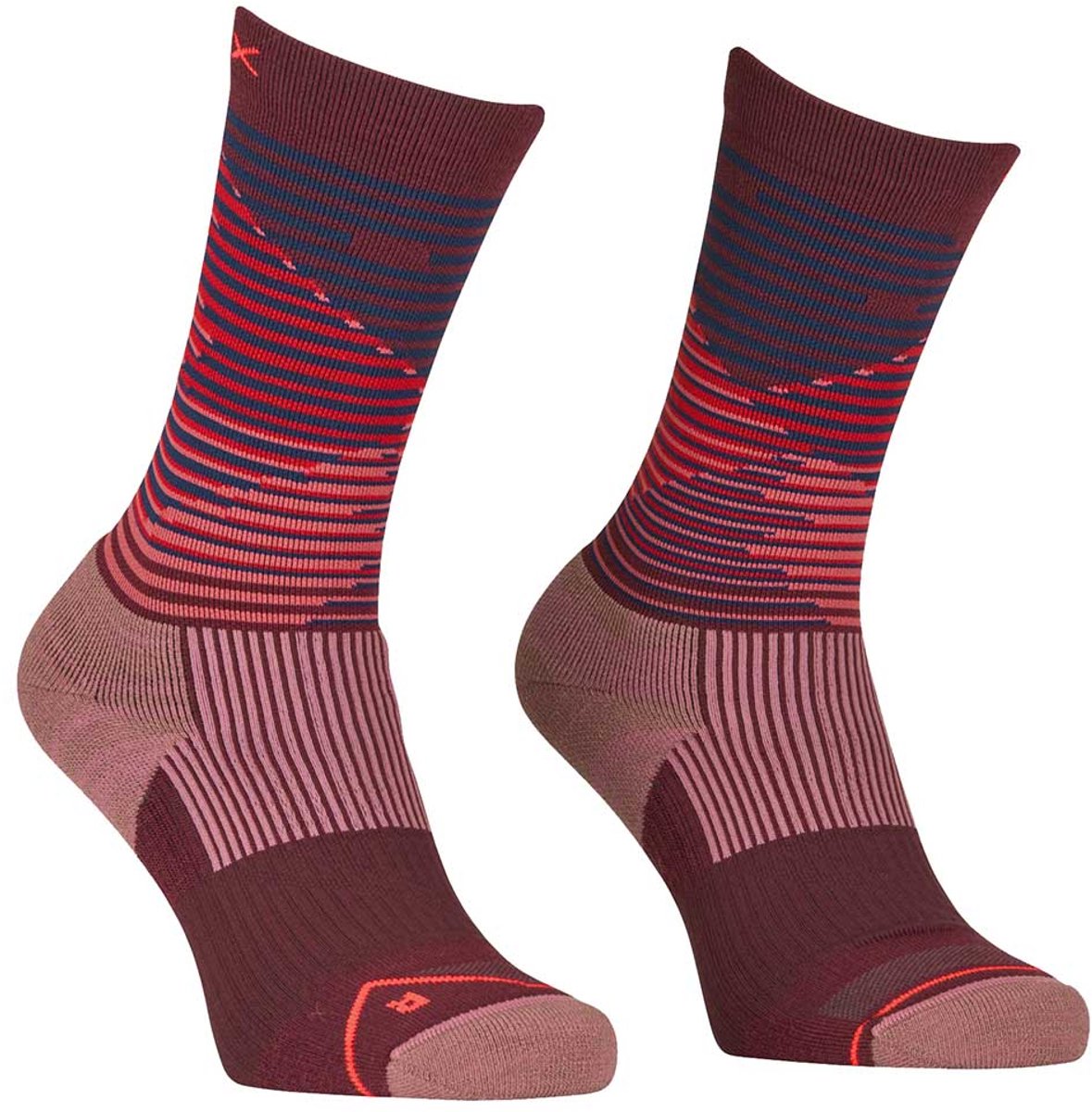 Ortovox All Mountain Mid Lange Sokken Rood EU 42-44 Vrouw