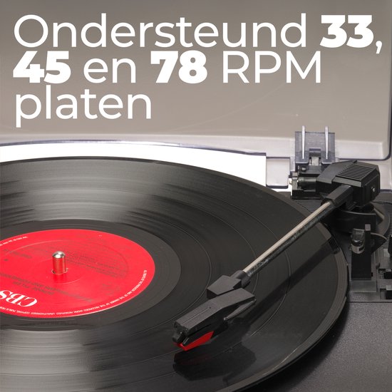 Denver Retro Platenspeler met Speakers - DAB Radio CD Speler - Dubbele Cassette - FM Radio - Hout - MRD166 — afbeelding 2