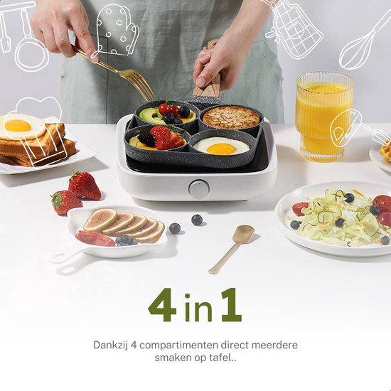 Pancake Pan - Omeletpan - eierpan - Anti aanbaklaag - PFAS vrij - pancake maker - Geschikt voor alle warmtebronnen - inductie pannen — afbeelding 3