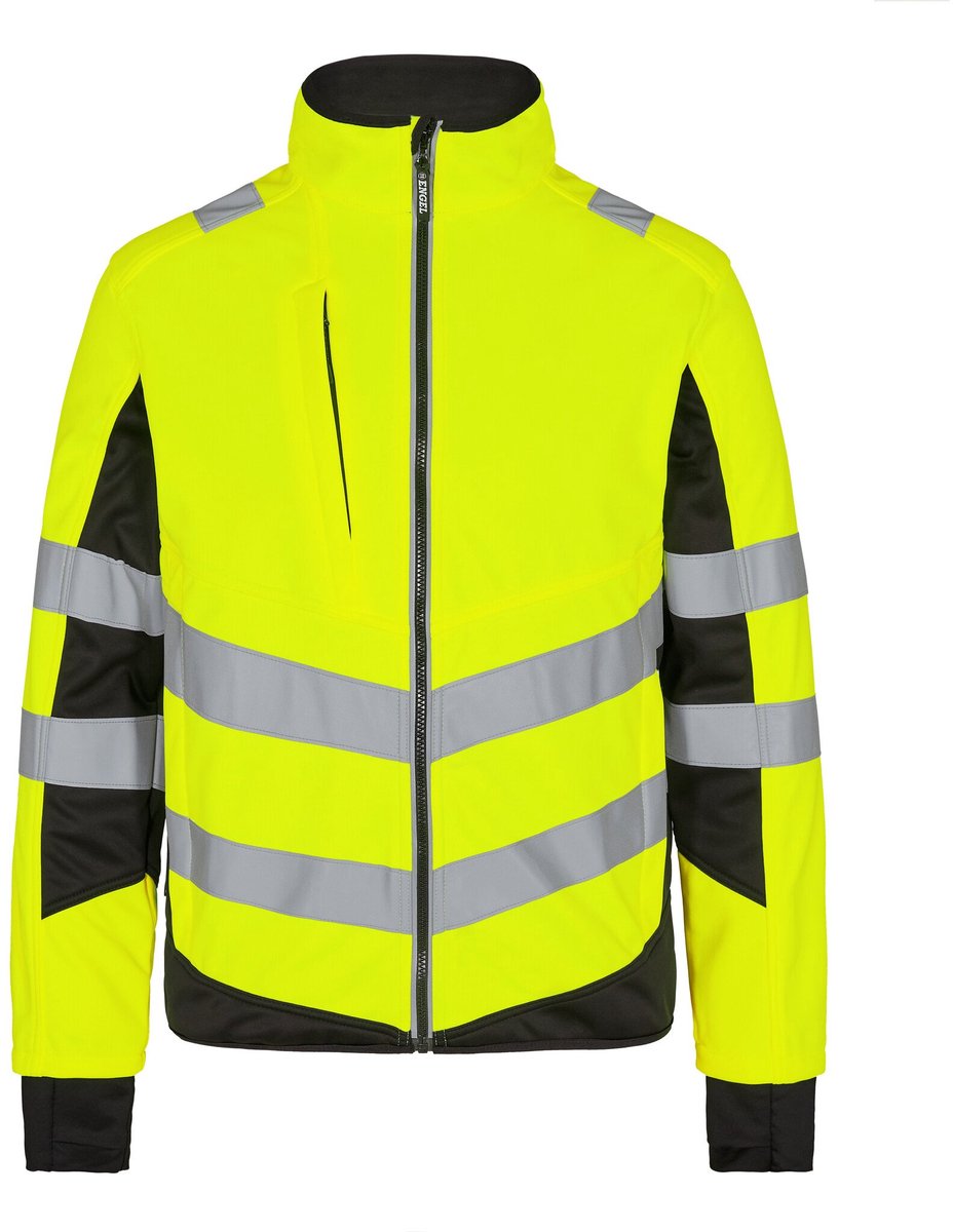 Engel Safety softshell jack 1158-237 - Hi-vis Yellow / Black - 4XL