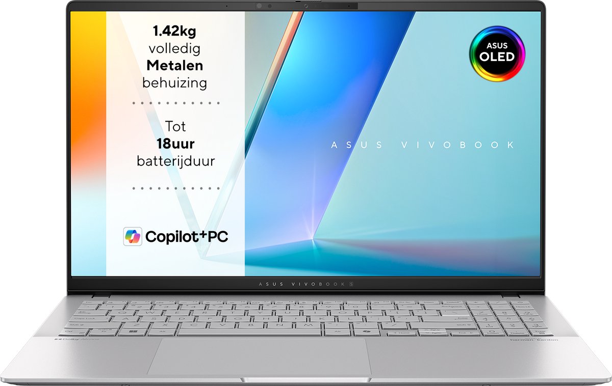 ASUS Vivobook S 15 OLED S5507QA-MA006W laptop Qualcomm Snapdragon X1E78100 | Qualcomm Adreno | 16GB | 1TB SSD | 120Hz