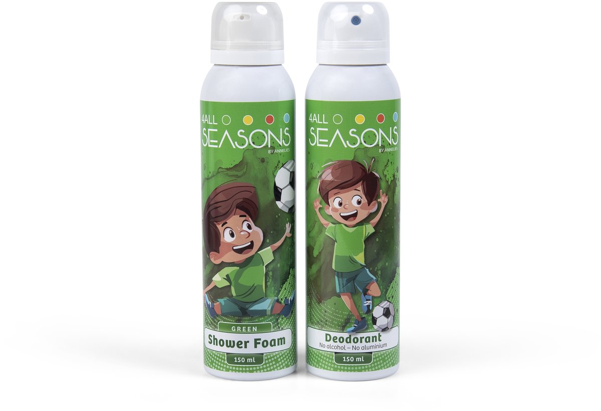 4 All Seasons Set Voetbal: Shower Foam + Deodorant 150 ml