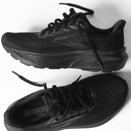Brooks Ghost 14 GTX Hardloopschoenen voor dames, Zwart Zwart Ebbenhout, 45 EU