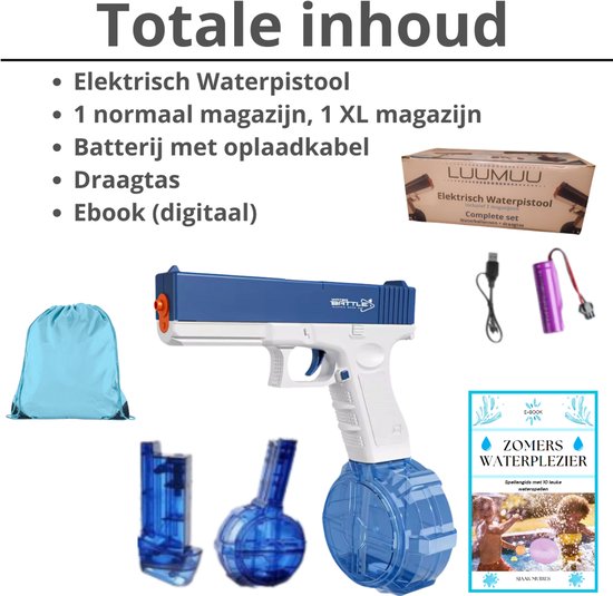 Elektrisch waterpistool set – automatisch – voor kinderen – zwembad