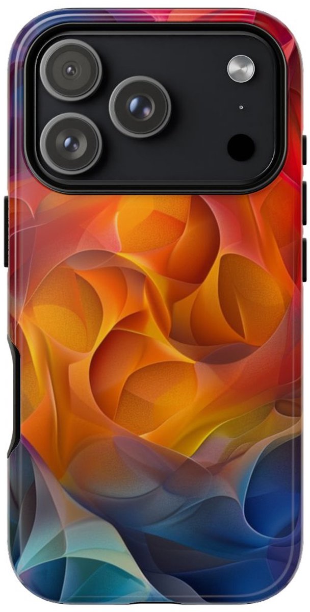Kleurrijke Abstracte Vloeiende Vormen – Telefoonhoesje Geschikt voor iPhone 17 Pro