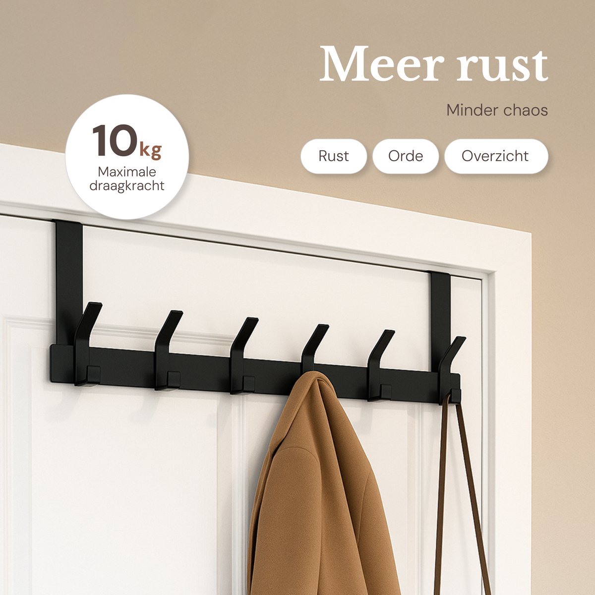 Over de Deurhaak Hanger, LYLIN Roestvrijstalen Hangers Voor Deur met 15 Haken