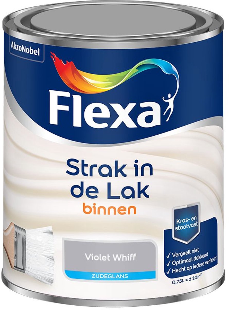 Flexa - Strak in de Lak Binnenlak Zijdeglans - Violet Whiff - Mengverf - 0.75 L