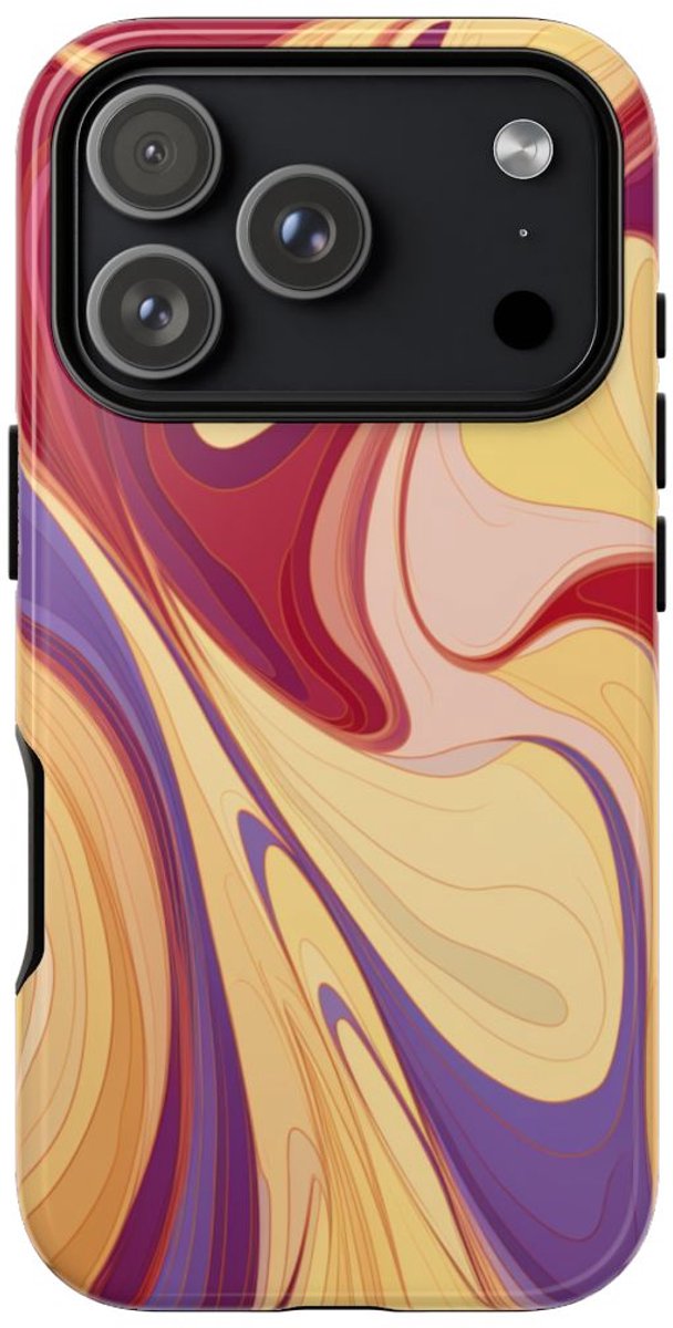 Abstracte Gedraaide Marmerlook – Telefoonhoesje Geschikt voor iPhone 17 Pro