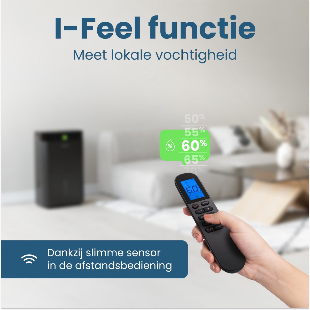 Auronic Luchtontvochtiger en Luchtreiniger - Ontvochtigt 12L per dag thumbnail 6