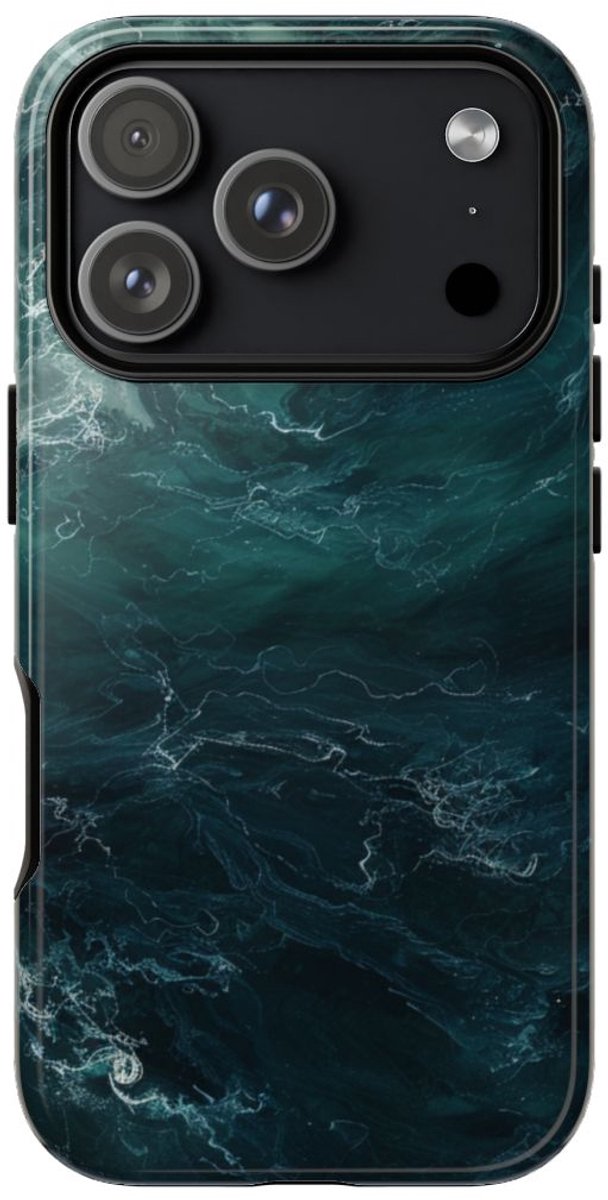 Donkere Waterdiepte Abstracte Kunst – Telefoonhoesje Geschikt voor iPhone 17 Pro