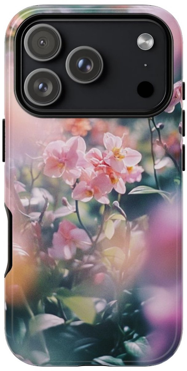 Zachte Roze Orchideeën Bloemenprint – Telefoonhoesje Geschikt voor iPhone 17 Pro