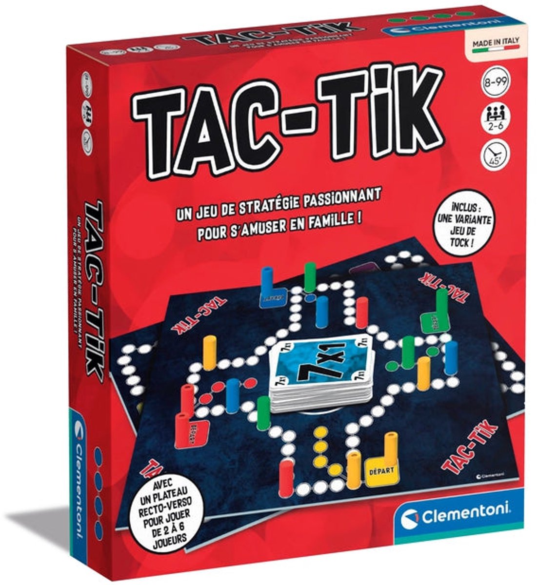 Clementoni Tac-Tik, Bordspel, Strategie, 8 jaar, 45 min, Familiespel