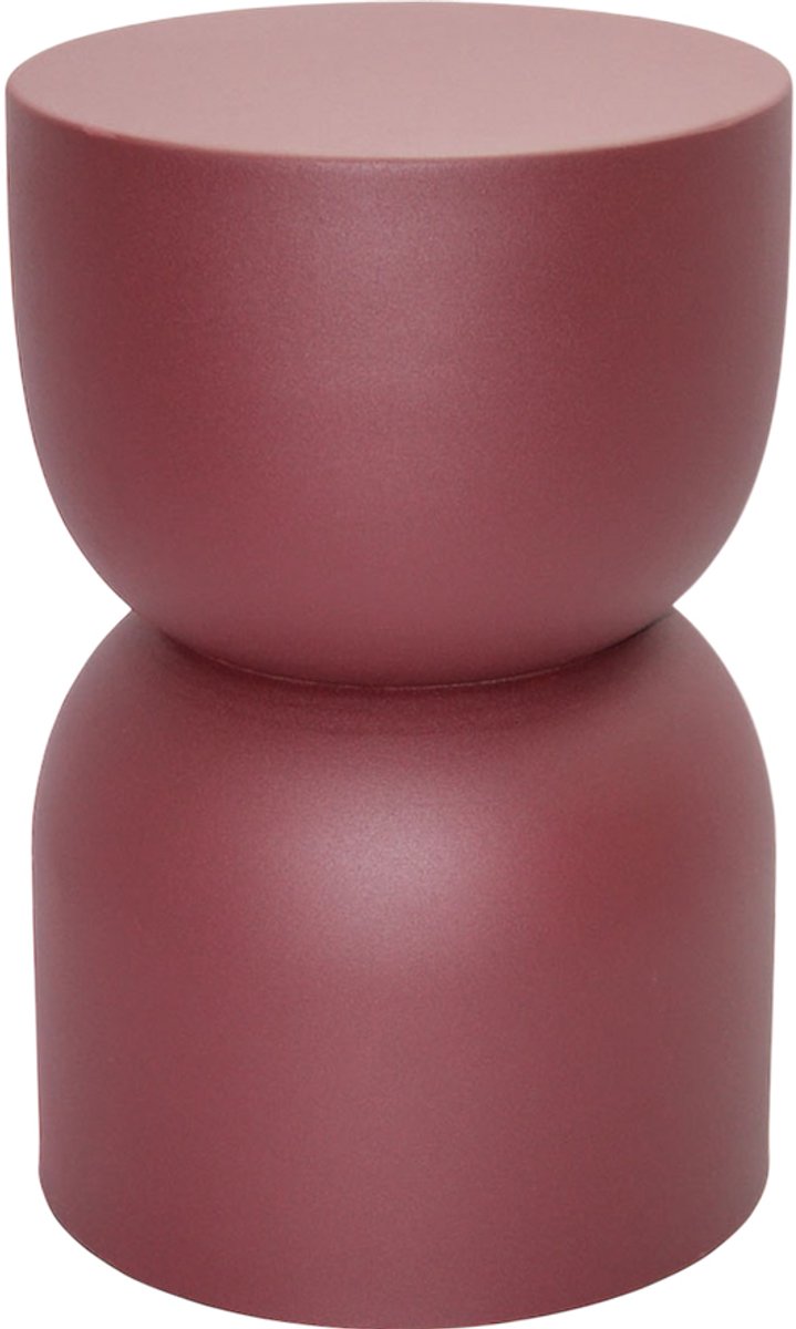 by Mooss - Paudar - Red - Bijzettafel - Kruk - Gepoedercoat - Metaal - Ã˜ 30 cm - 46 cm - Rood
