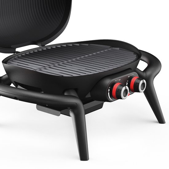 TAINO KENAI gasbarbecue - kleine tafelbarbecue buitenkeuken gegoten aluminium zwart — afbeelding 4