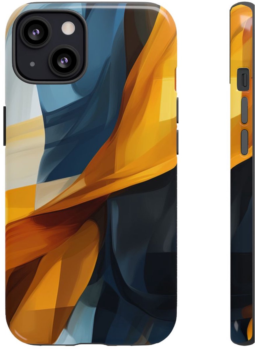 Abstracte Vloeiende Kleurenblokken – Telefoonhoesje Geschikt voor iPhone 13