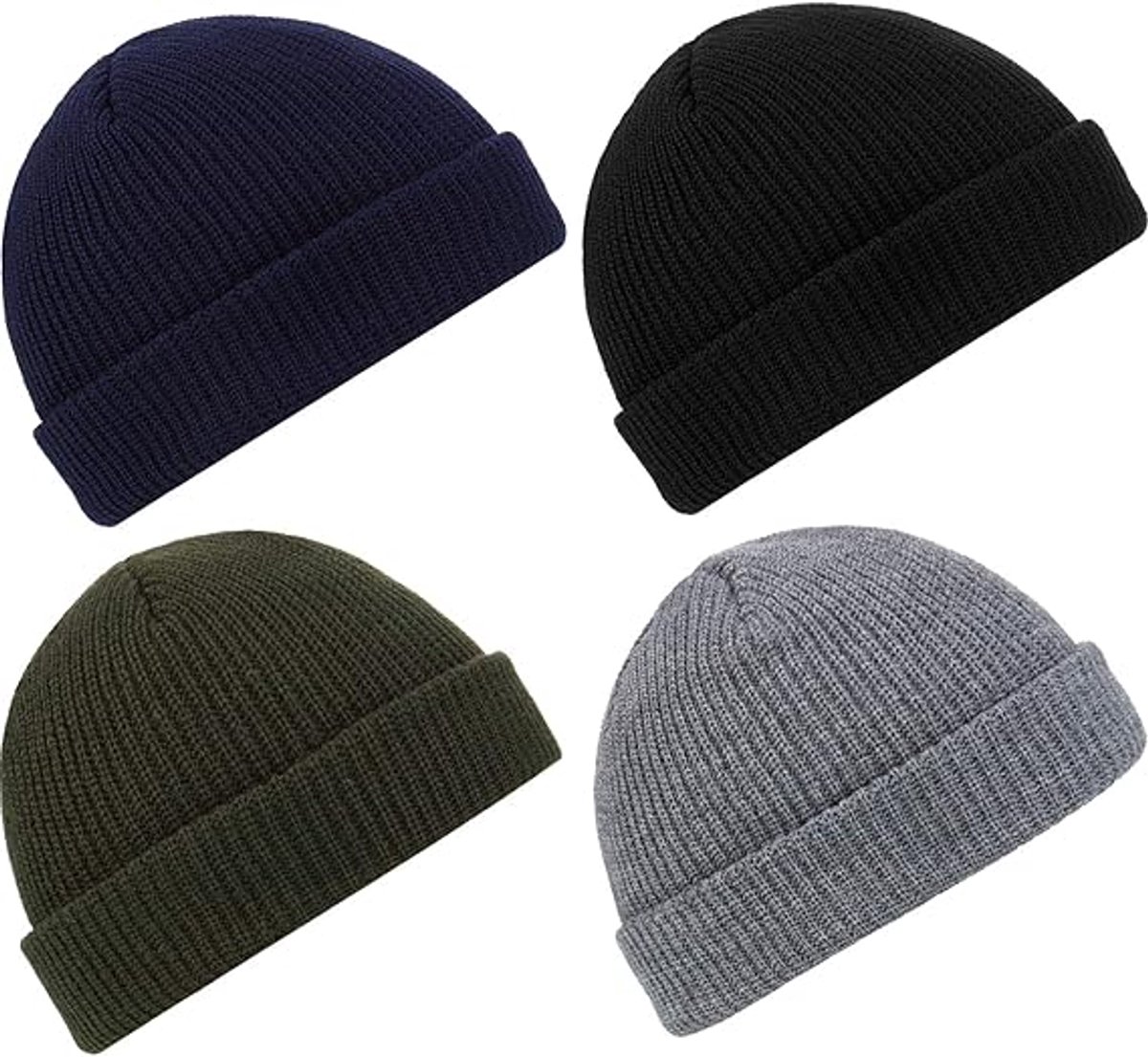 Daity 4 Pack - Muts - Winter Muts -Zachte muts - Unisex - Muts dames - Muts heren（Veelkleurig）