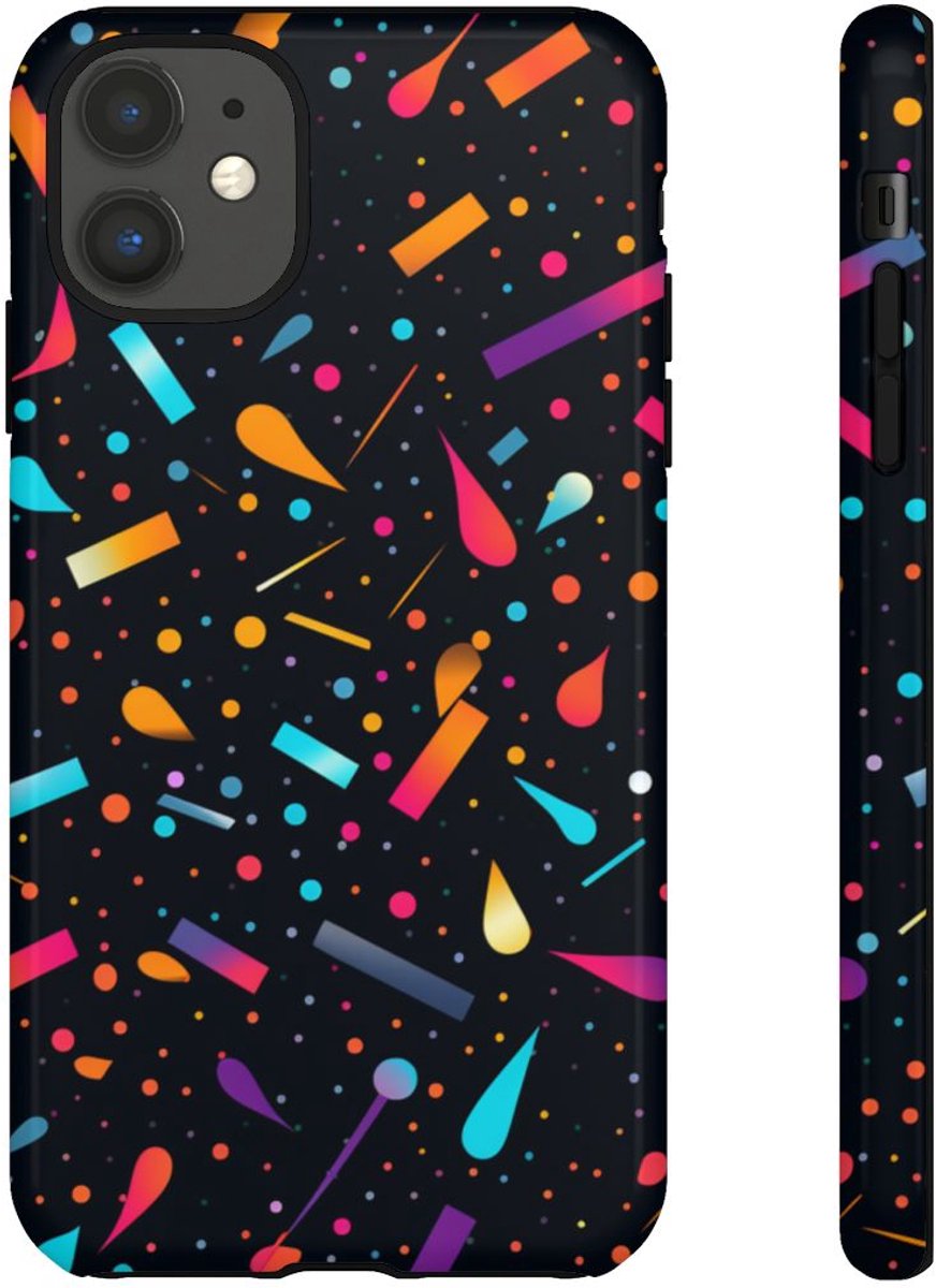 Kleurrijk Abstract Vormenpatroon – Telefoonhoesje Geschikt voor iPhone 11