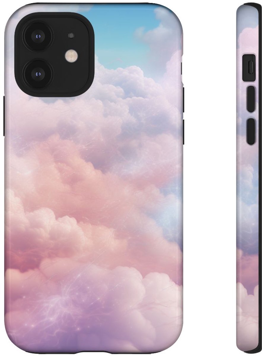 Pastelkleurige Dromerige Wolken – Telefoonhoesje Geschikt voor iPhone 12