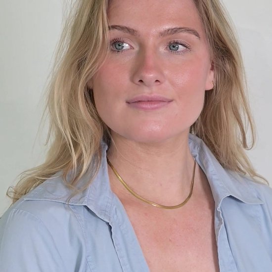 Chaînes AB - Collier - Chaîne en or - Chevrons - Chevrons - Étroit - 3.2mm - Or - Plaqué Or - 18K