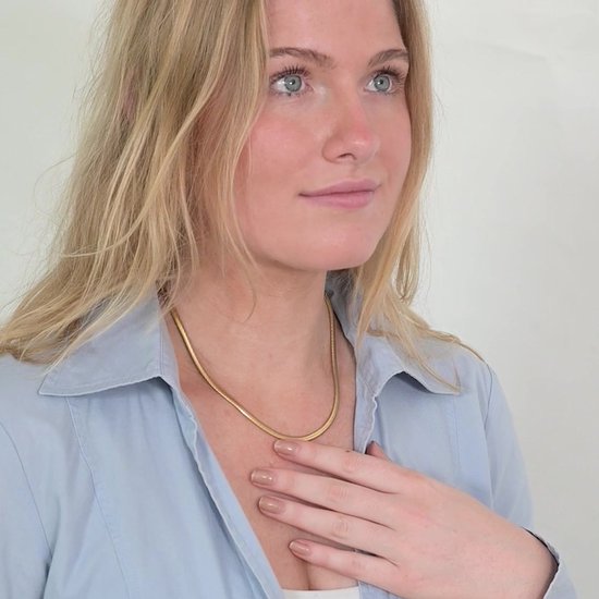 Chaînes AB - Collier - Serpent - Or - Chaîne en or - Plaqué or - Plaqué or - 18K