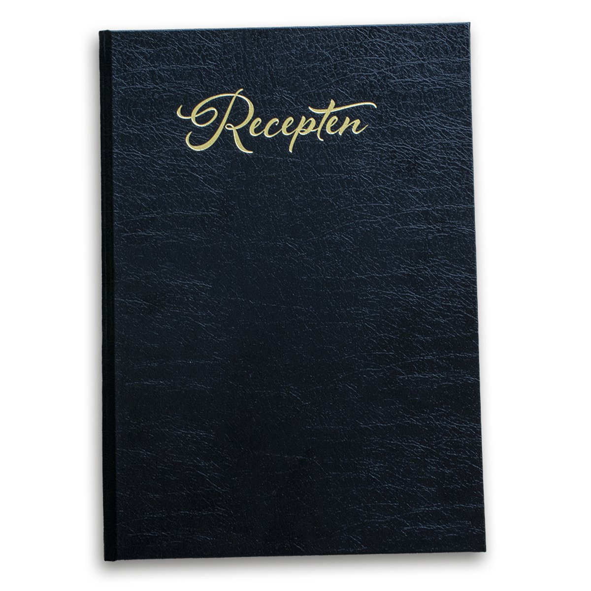 Receptenboek invulboek - Hardcover - Receptenboek zelf invullen - Luxe zwart kunstleren uitvoering met gouden titel op het omslag