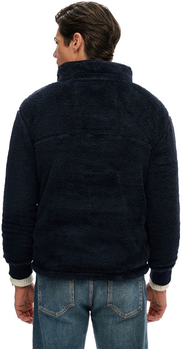 Superdry High Pile Sweatshirt Met Halve Rits 2XL Man Marineblauw