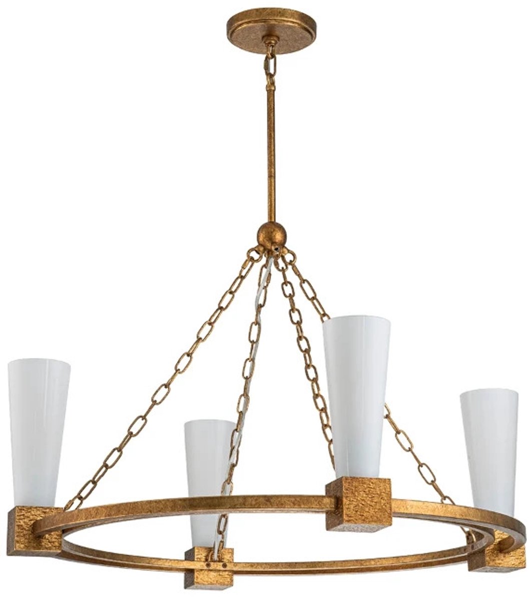 Elstead Lighting LED Kroonluchter | 4X E27 Max 40W | Distressed Gold
