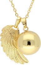 La Rosa Princesa Bola Zwangerschapsketting Vleugel Verguld - Gold plated Babybel Zwanger sieraad