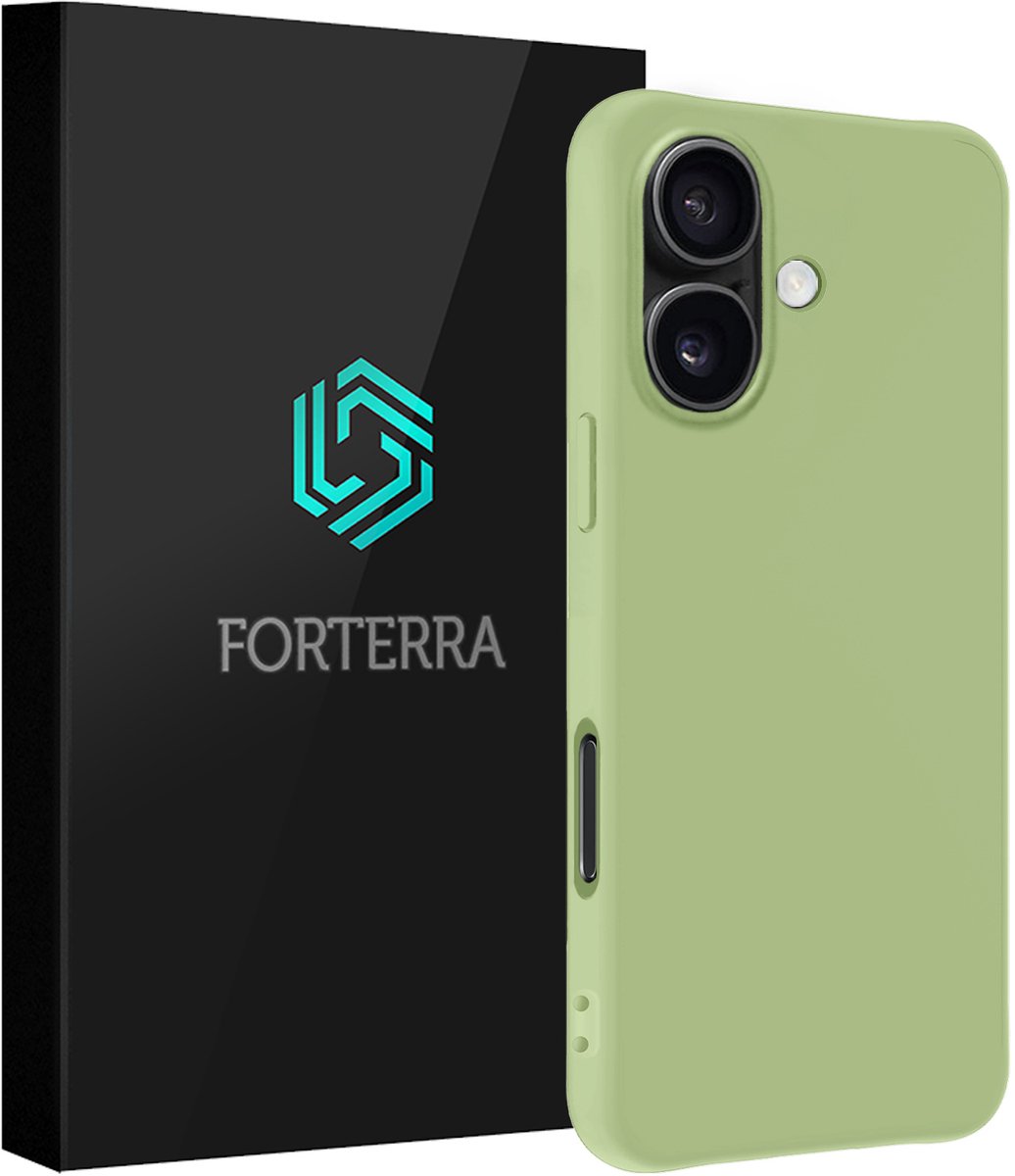 Hoesje Geschikt voor Apple iPhone 17 - Sterk & Shockproof - Siliconen Case - Hoes Cover - Groen