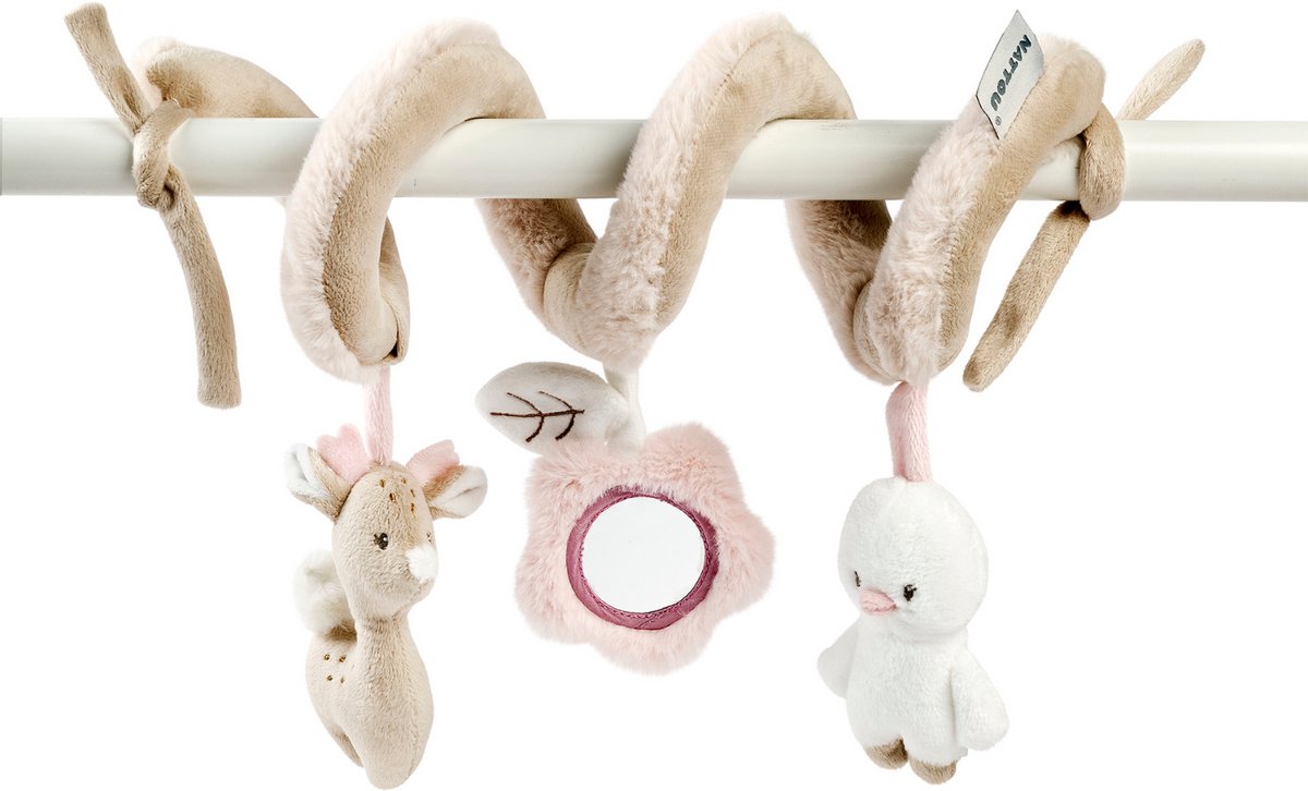 Nattou FanFan Boxspiraal Baby - 28 cm - Activiteitenspiraal voor Thuis of Onderweg - Baby Speelgoed