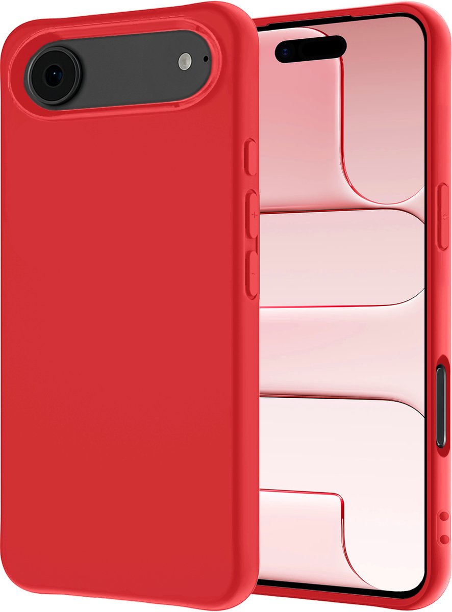 Hoesje - Geschikt voor Apple iPhone Air - Sterk & Shockproof - Hoes Cover - Siliconen Case - Rood