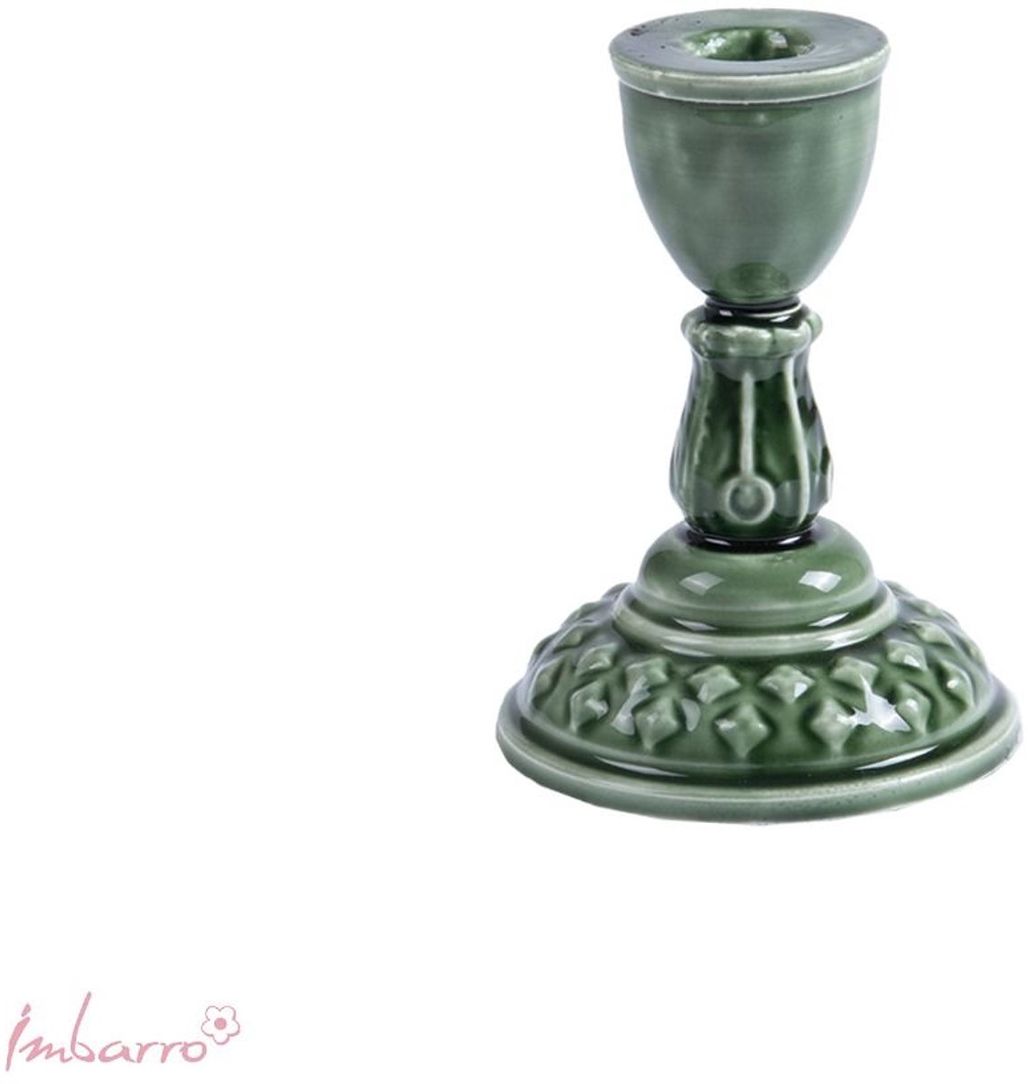 Imbarro – Kandelaar – Kaarsenhouder – Lina – Groen – Metaal – 10.5x15cm