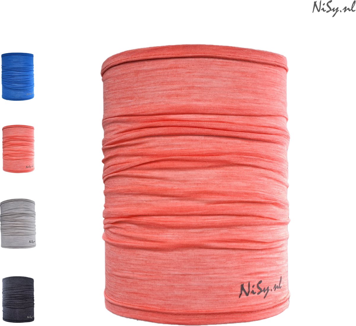 NiSy.nl 100% Merino Wol Nekwarmer | Premium Soft-Touch | Sjaal | Unisex | One Size | Roze
