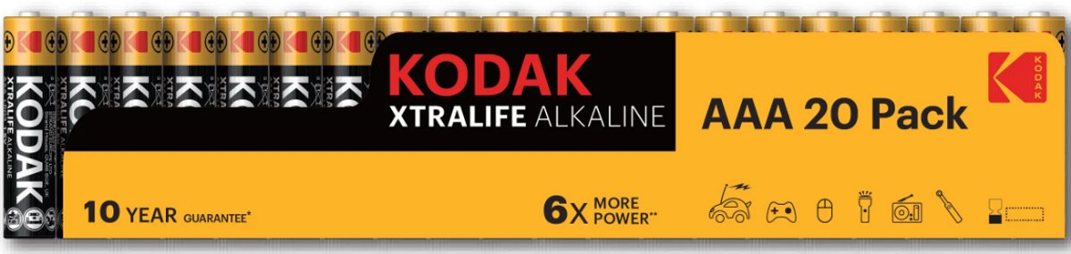 Kodak XTRALIFE alkaline AAA batterij 20 pack