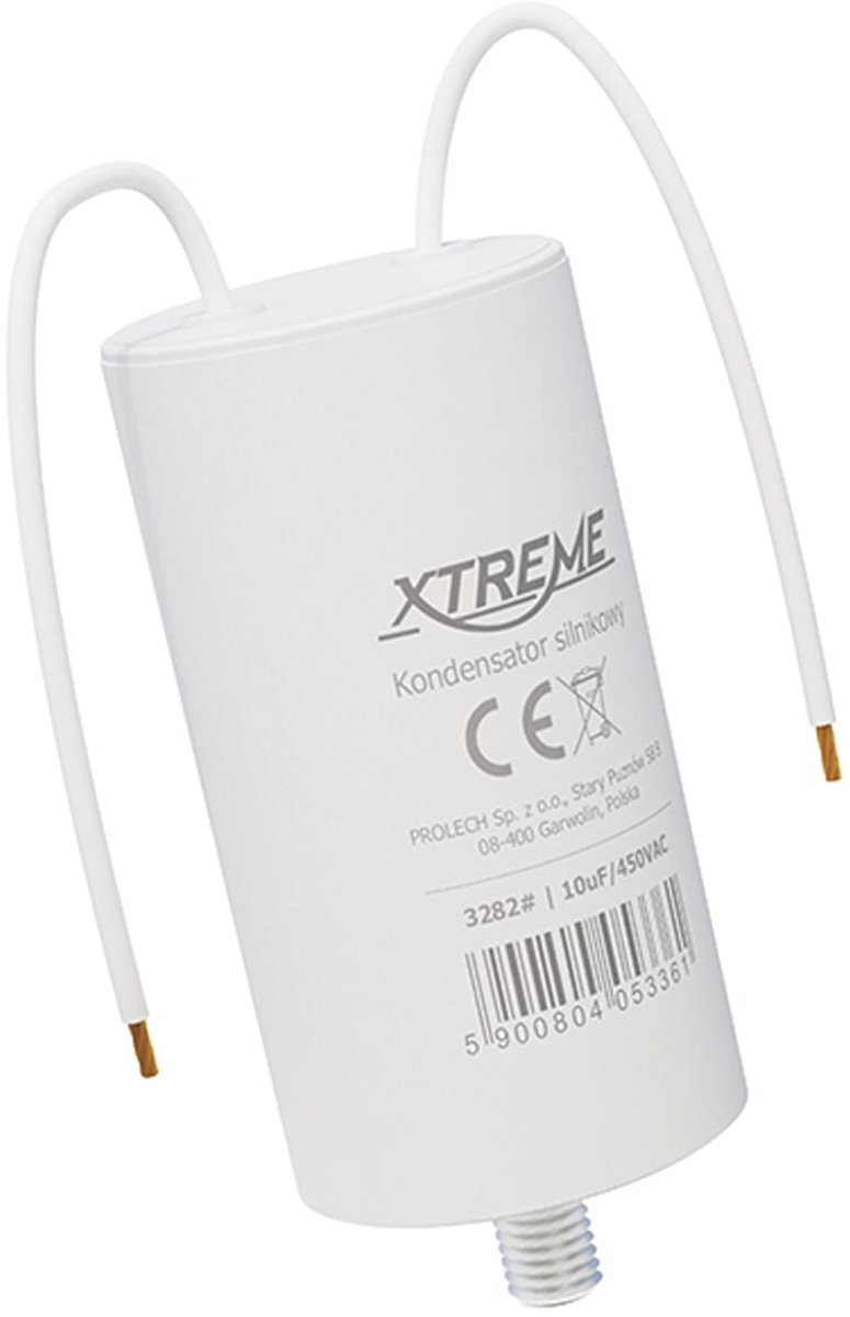 XTREME Motorcondensator 10µF 450V AC - Condensator met Kabels - Start/Bedrijf