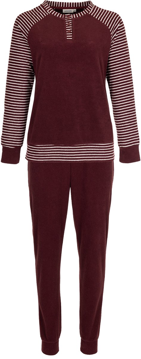 Pastunette Pyjamaset - Katoen/Polyester - Badstof - Bordeaux Rood