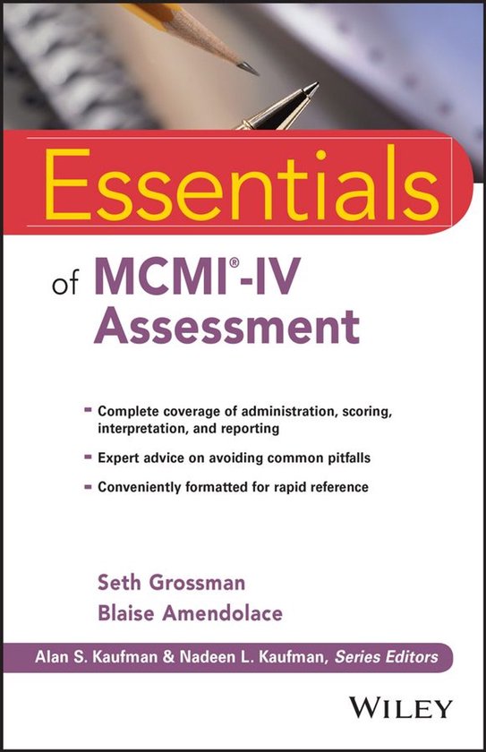 Essentials of Psychological Assessment - Essentials of MCMI- ... - cover